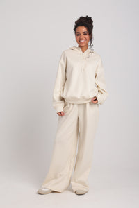 Women's Half-Zip Collared Sweatshirt