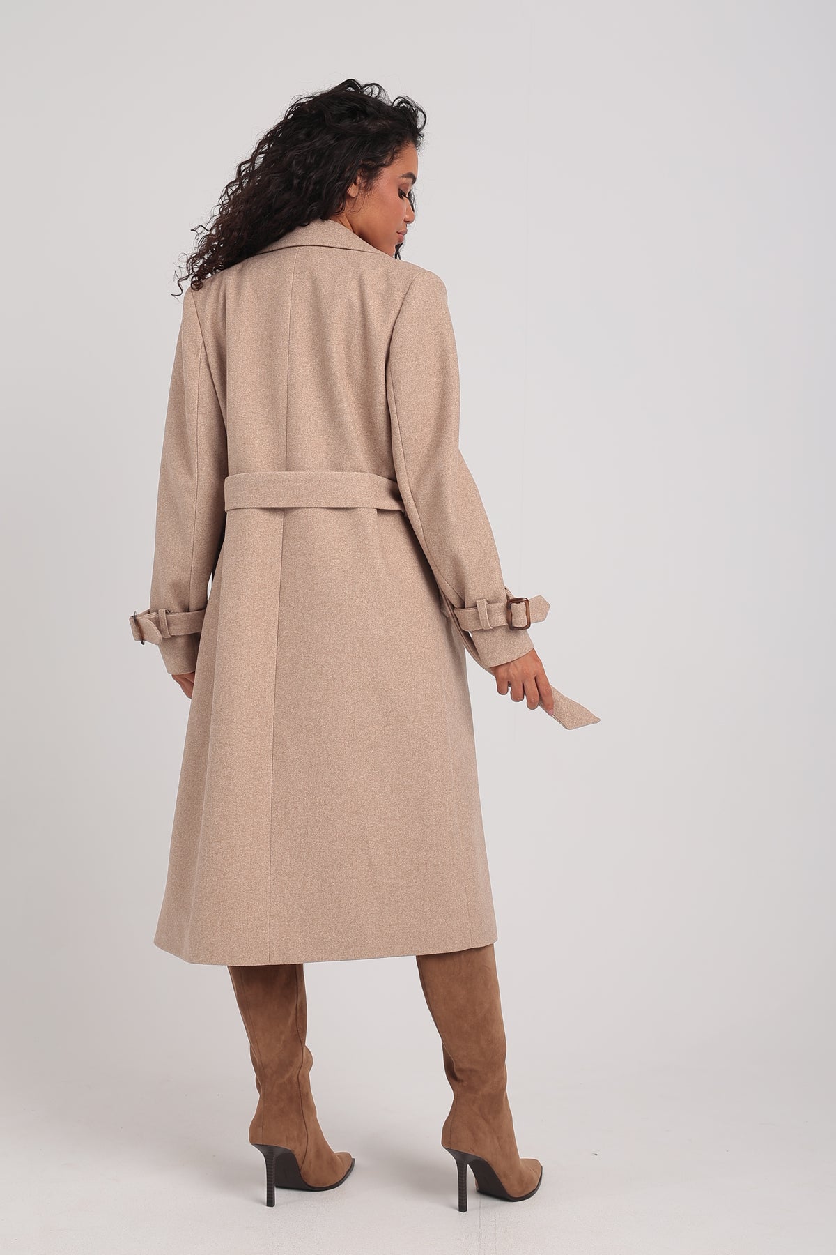 Women's Long Double-Breasted Coat