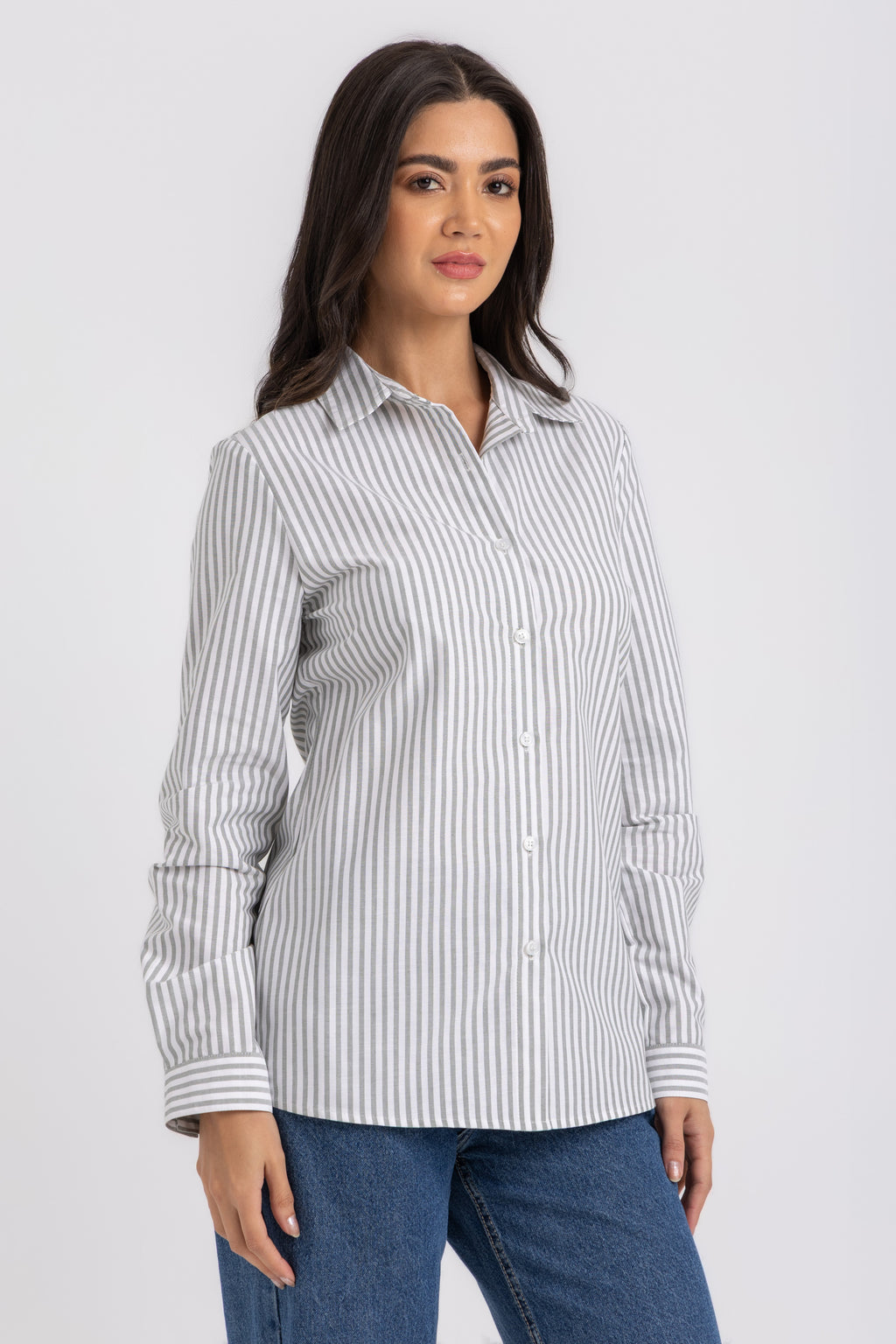 Stripe Classic Button-Down Shirt