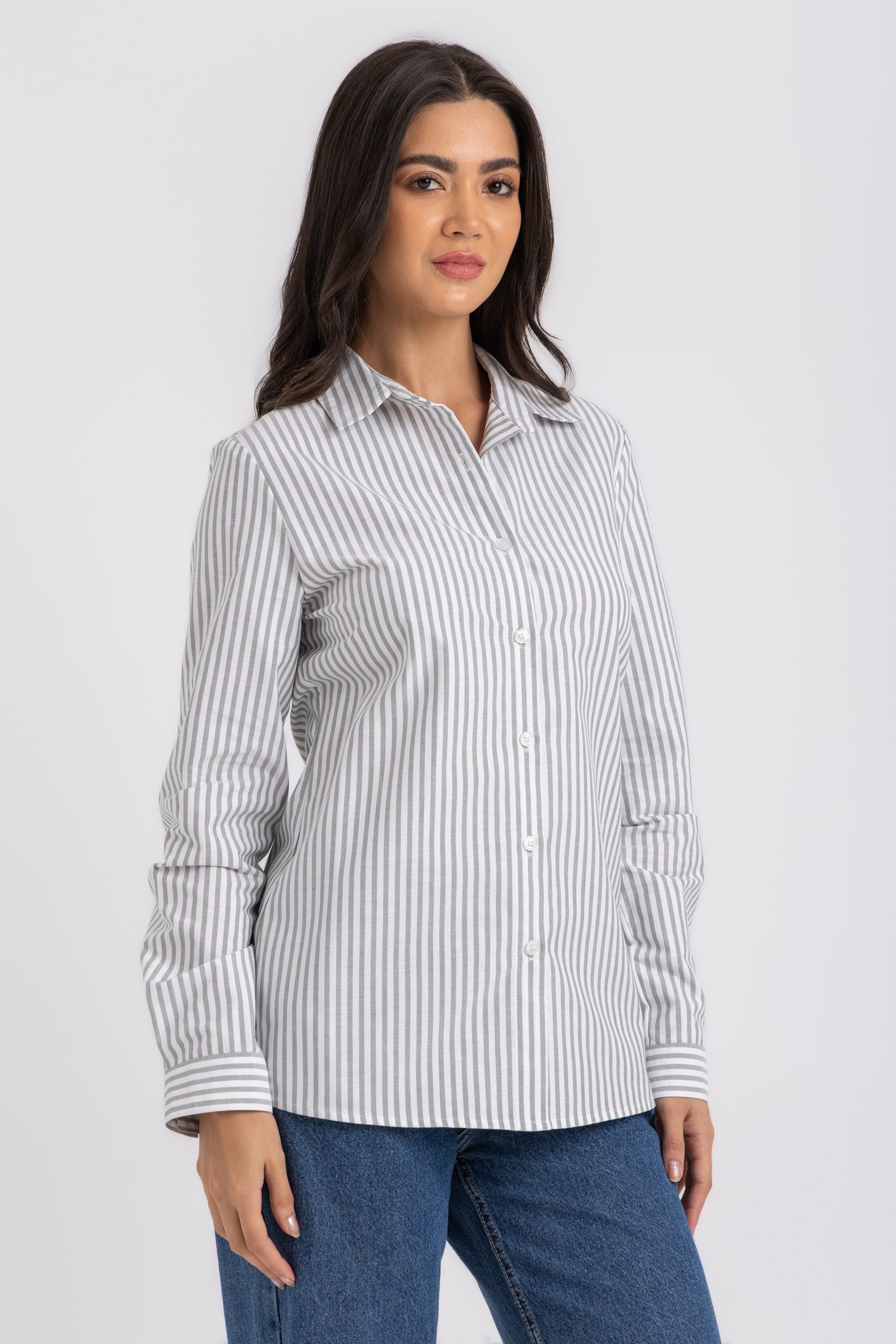 Stripe Classic Button-Down Shirt