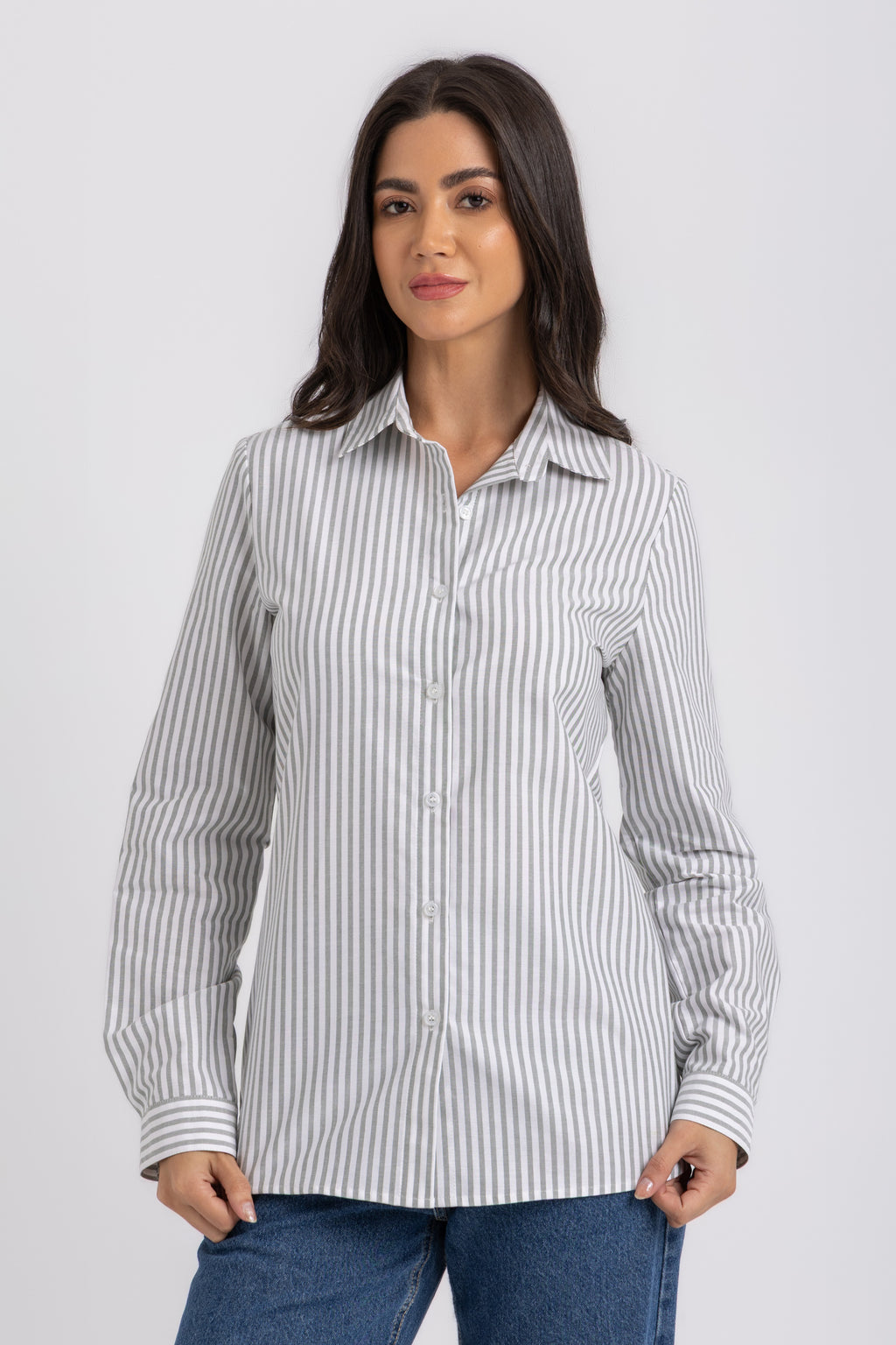 Stripe Classic Button-Down Shirt