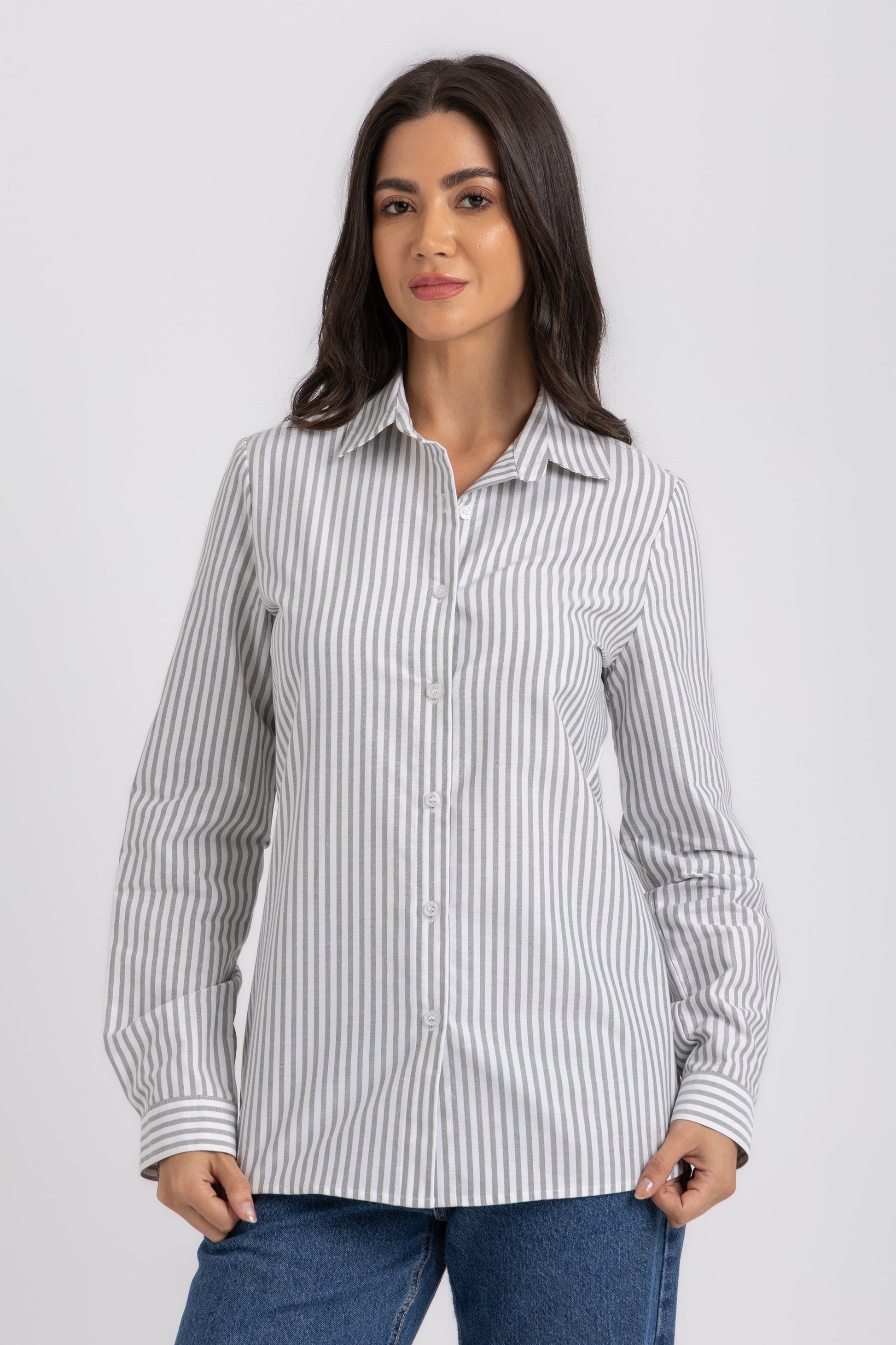 Stripe Classic Button-Down Shirt