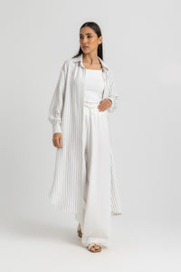 Flowing Striped Long Shirt