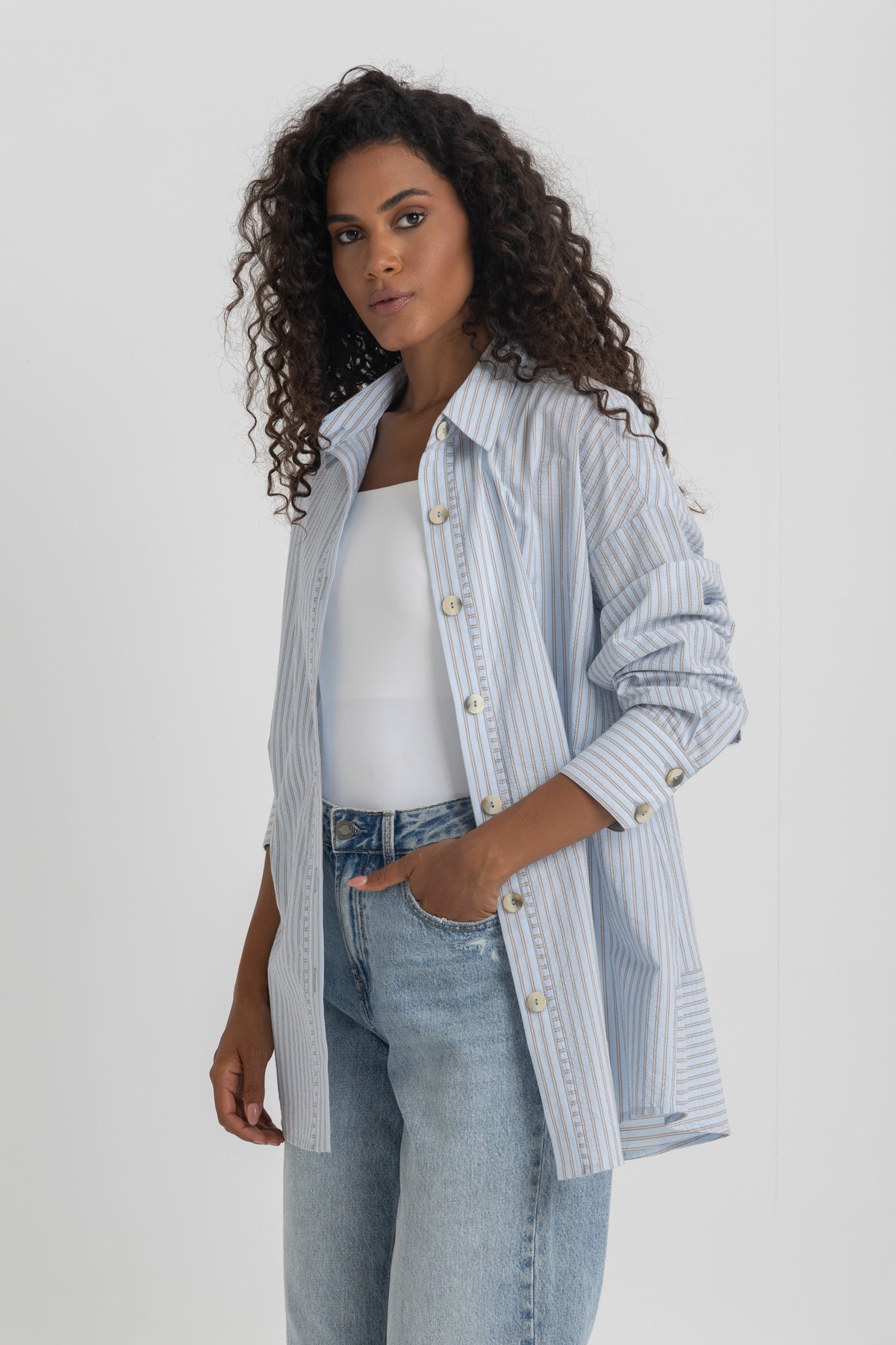 Women’s Oversized Striped Shirt