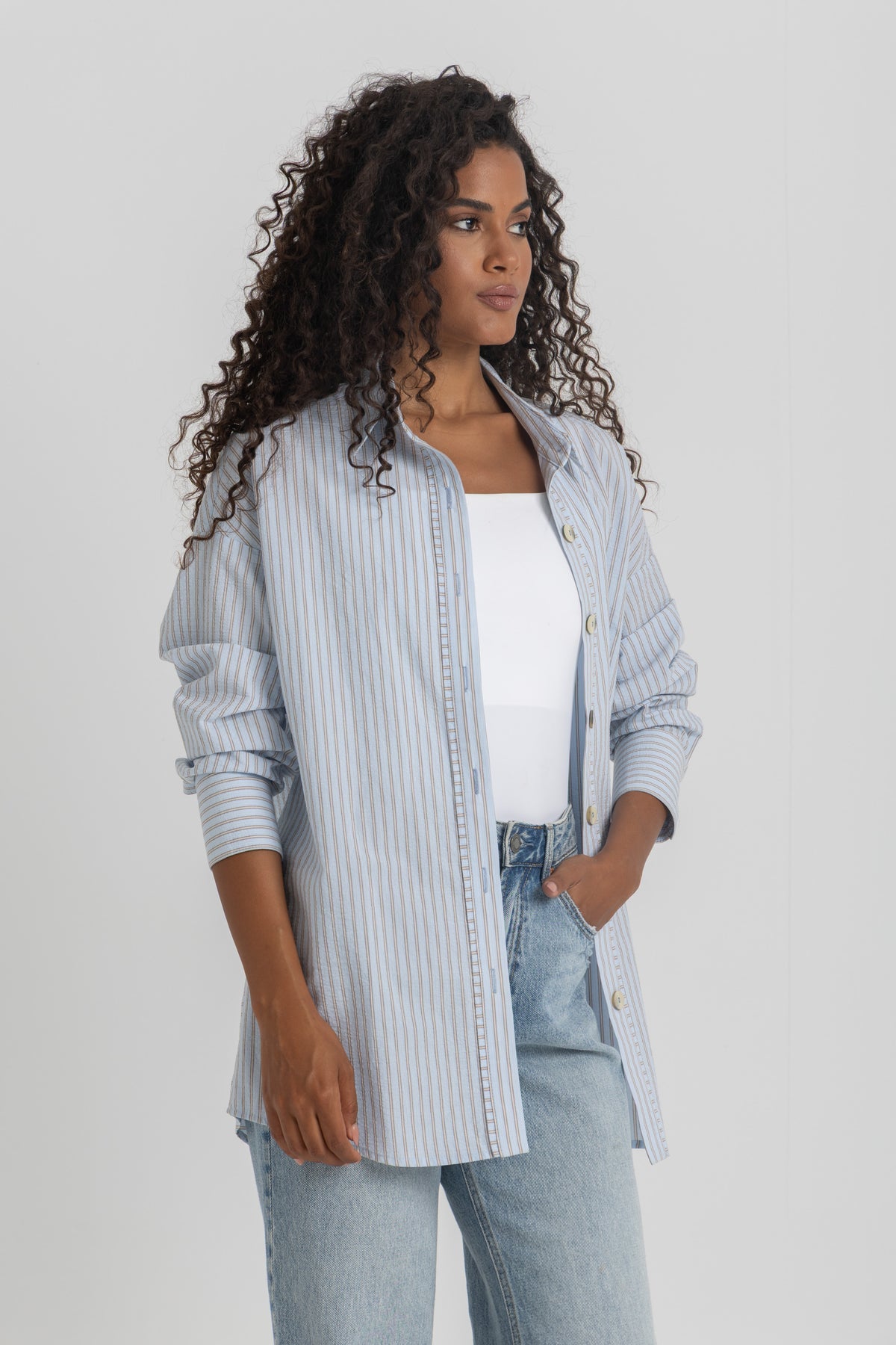 Women’s Oversized Striped Shirt