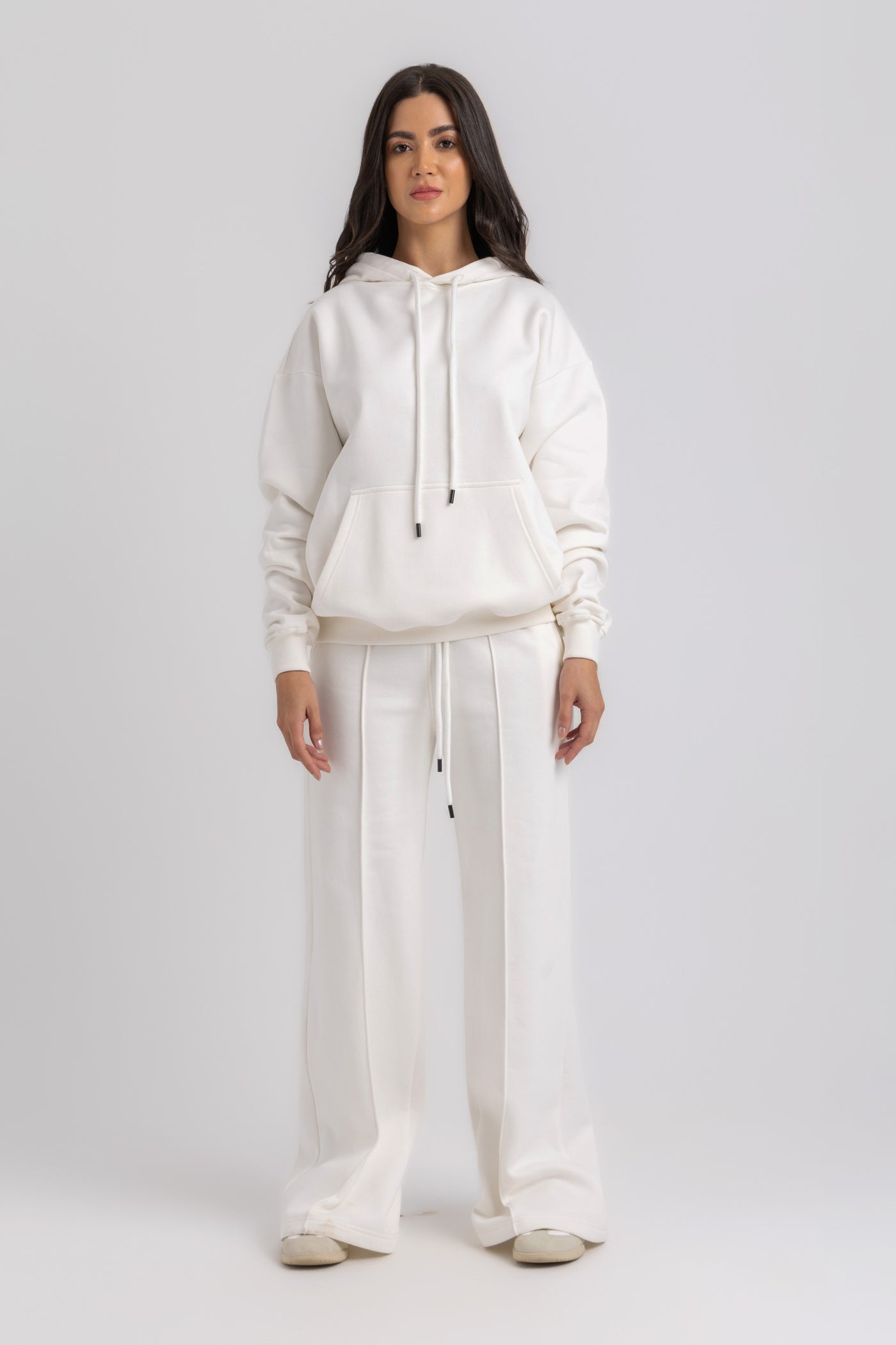 Wide-Leg Cotton Trousers