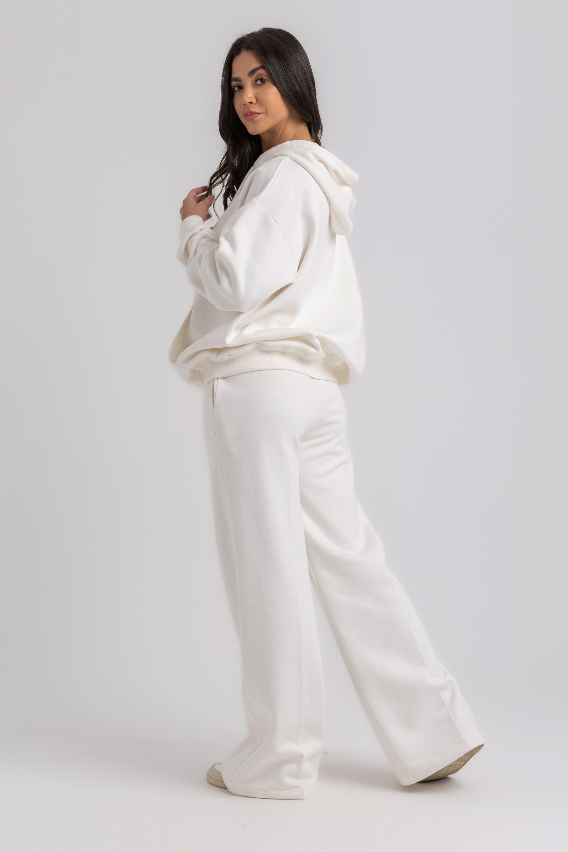 Wide-Leg Cotton Trousers