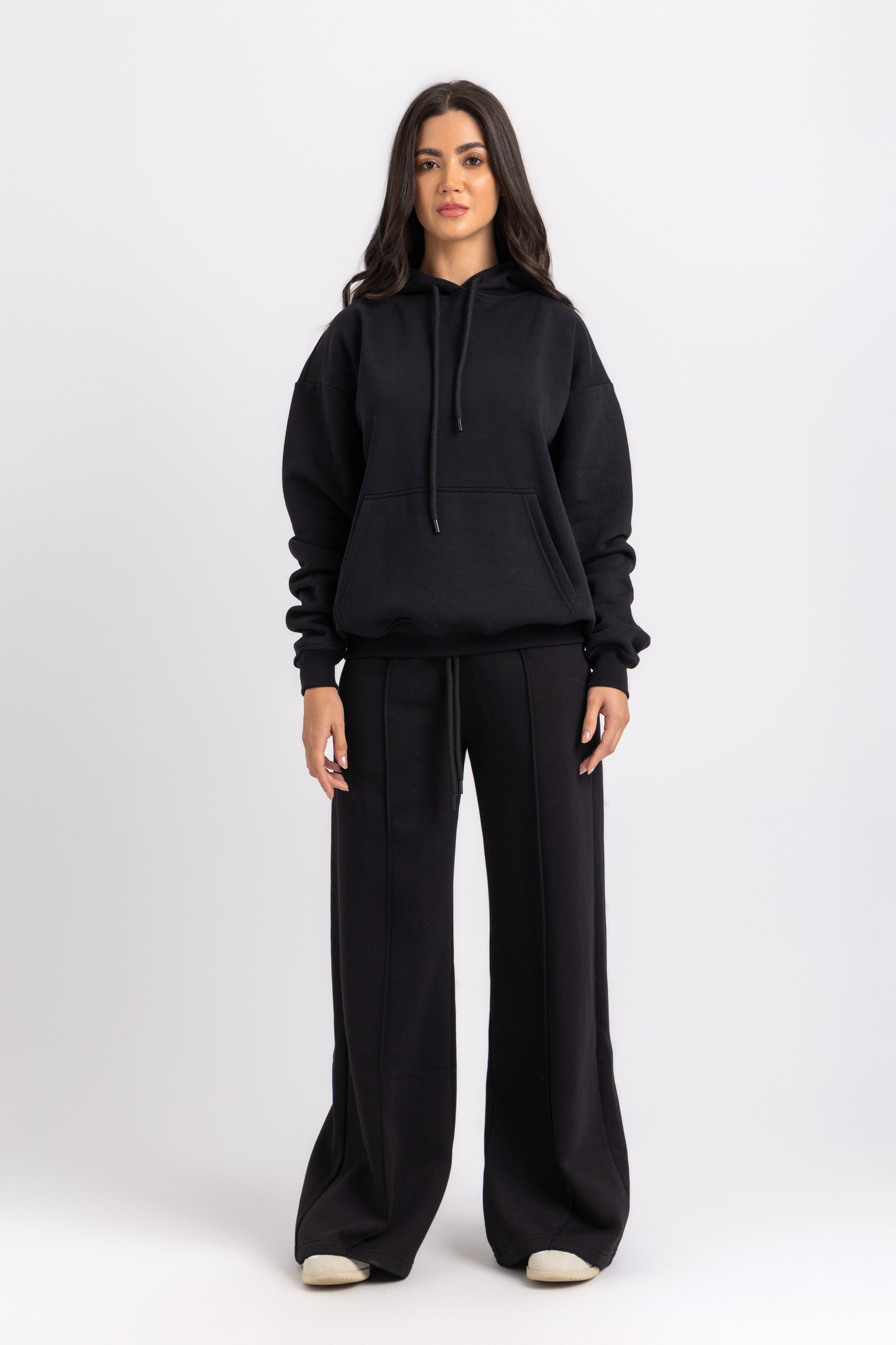 Wide-Leg Cotton Trousers