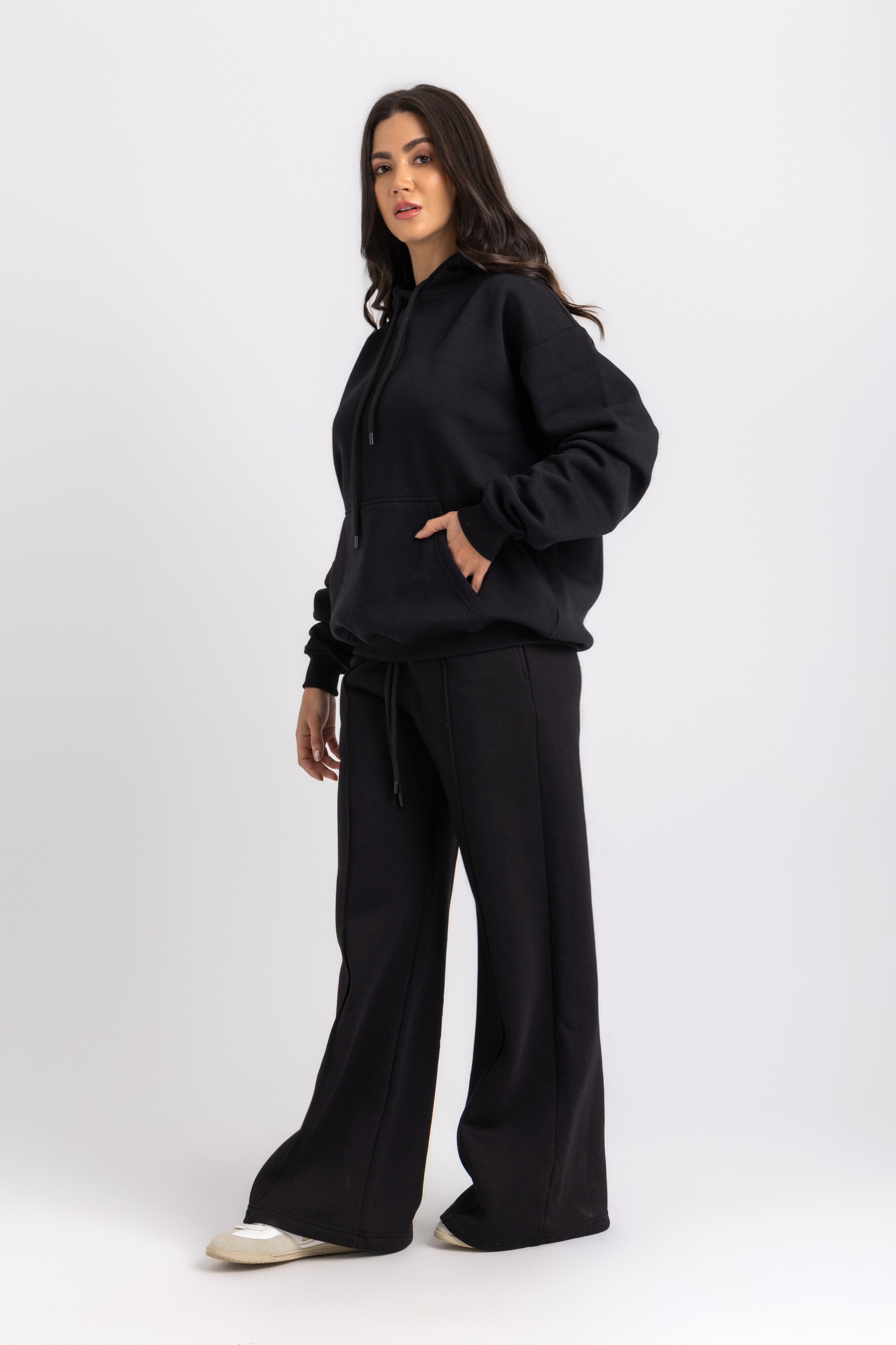Wide-Leg Cotton Trousers
