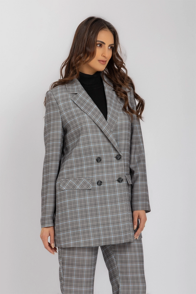 Plaid Double-Breasted Blazer | Tailored Fit | ESLA