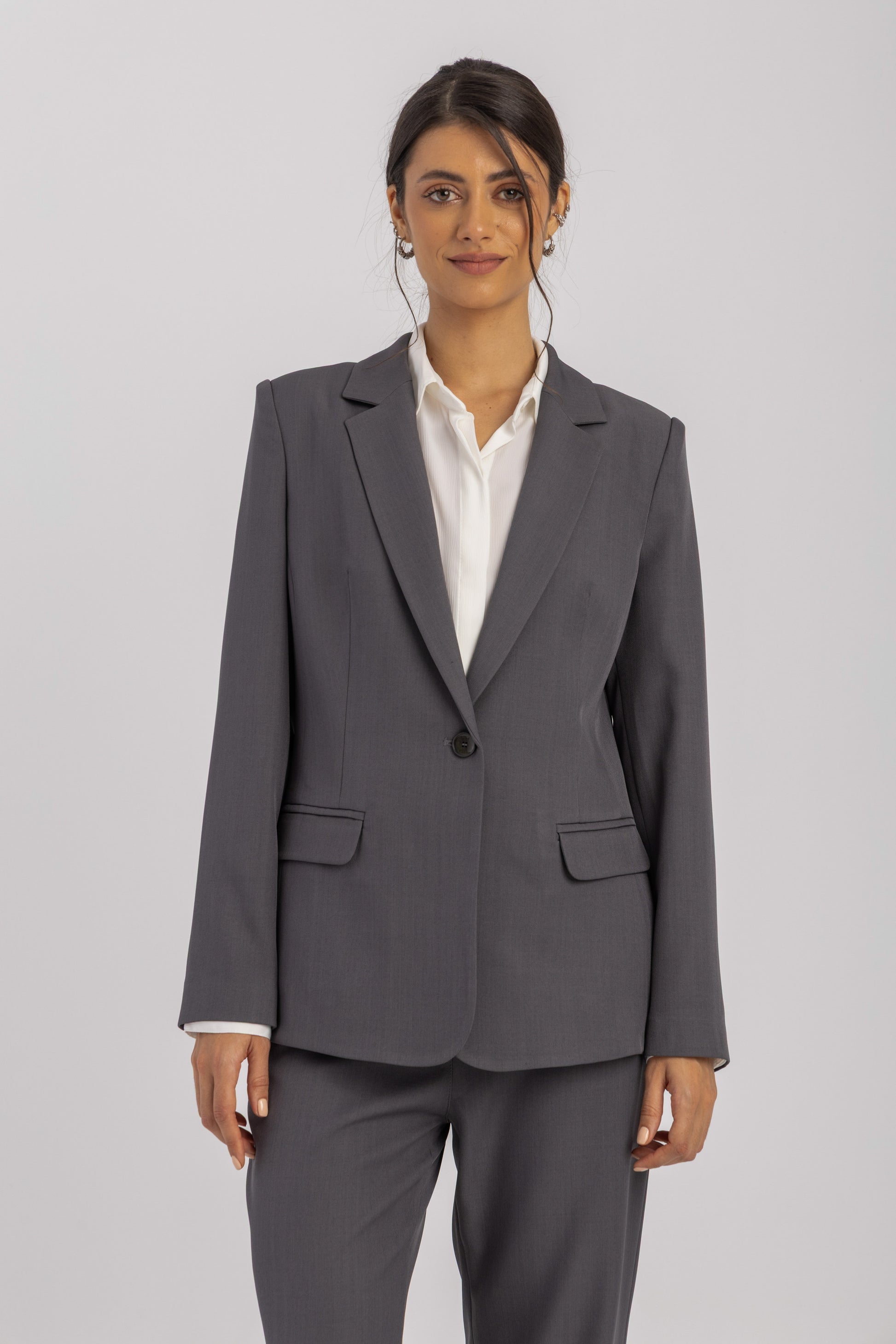 Single-Breasted Tailored Blazer