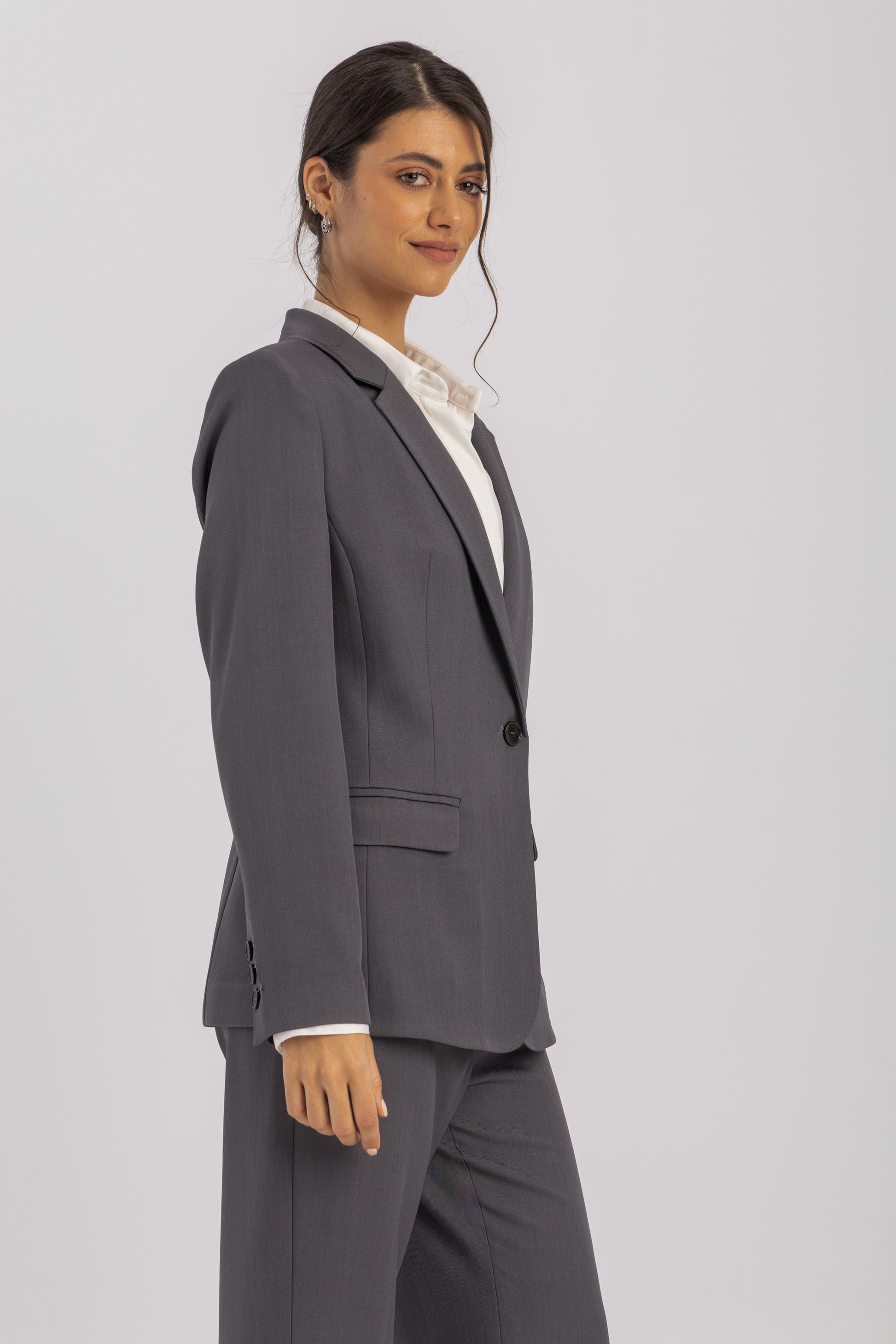 Single-Breasted Tailored Blazer