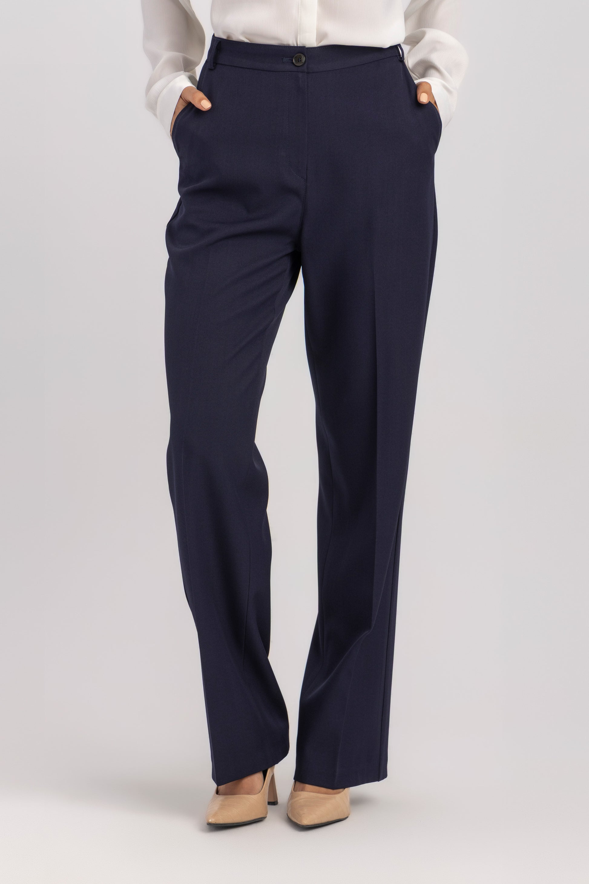 Straight-Leg Tailored Trousers