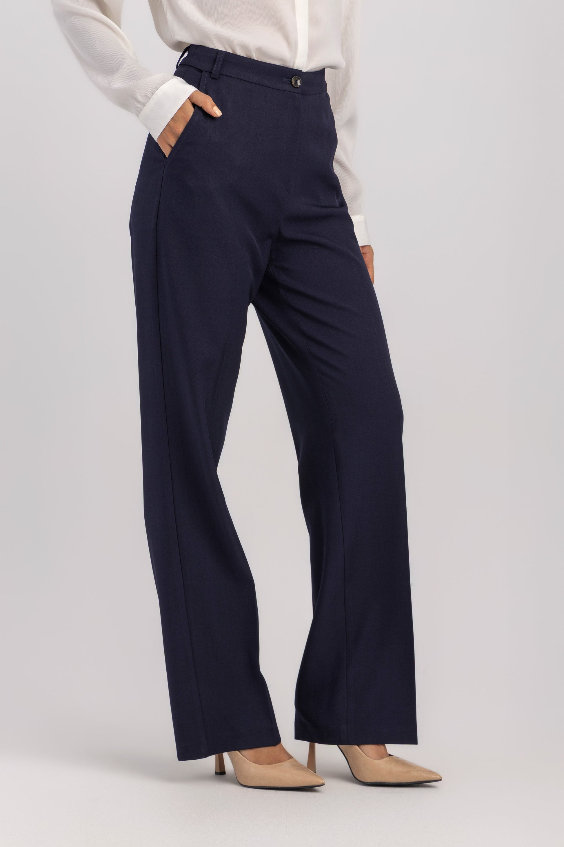 Straight-Leg Tailored Trousers