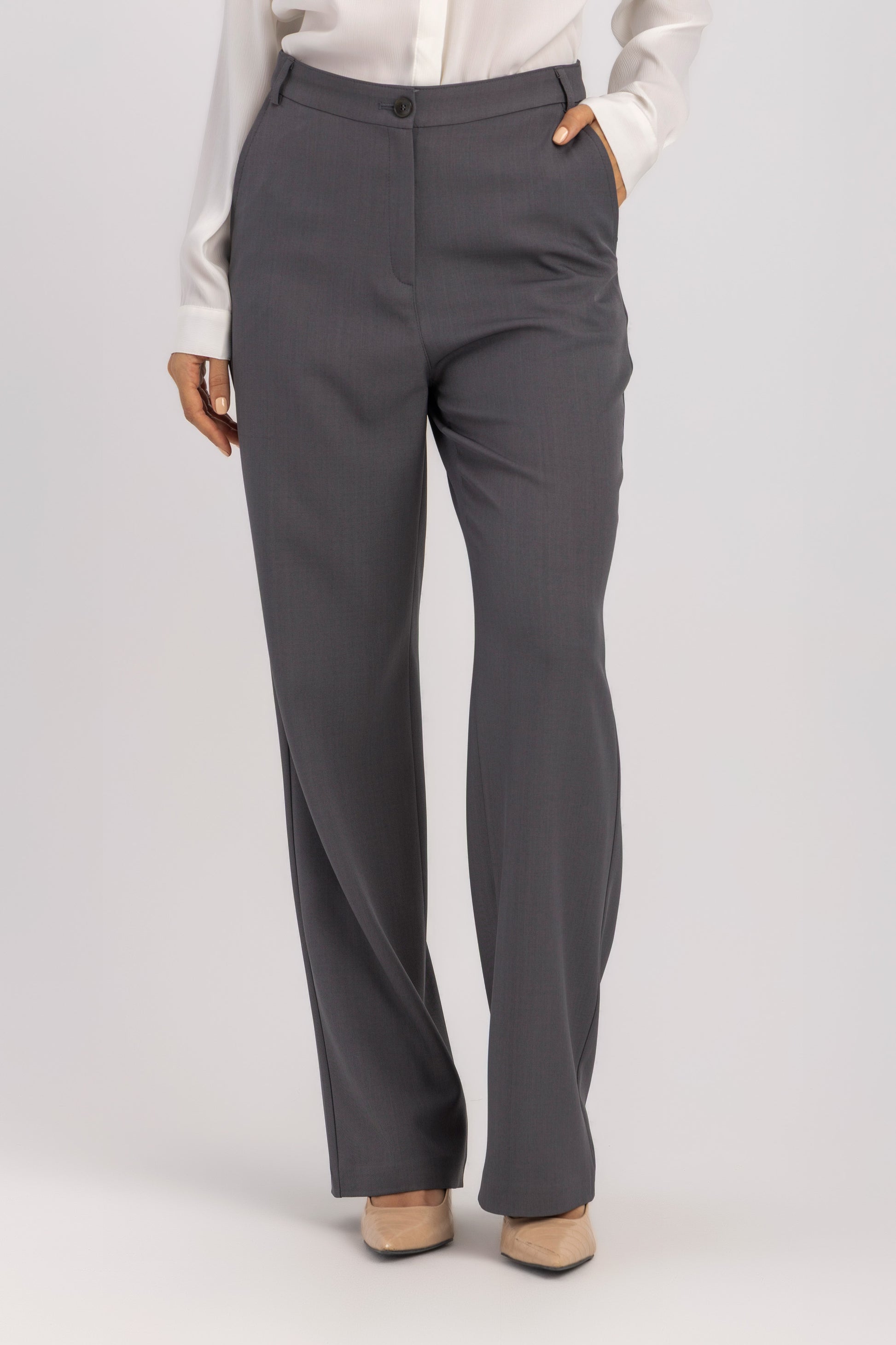 Straight-Leg Tailored Trousers