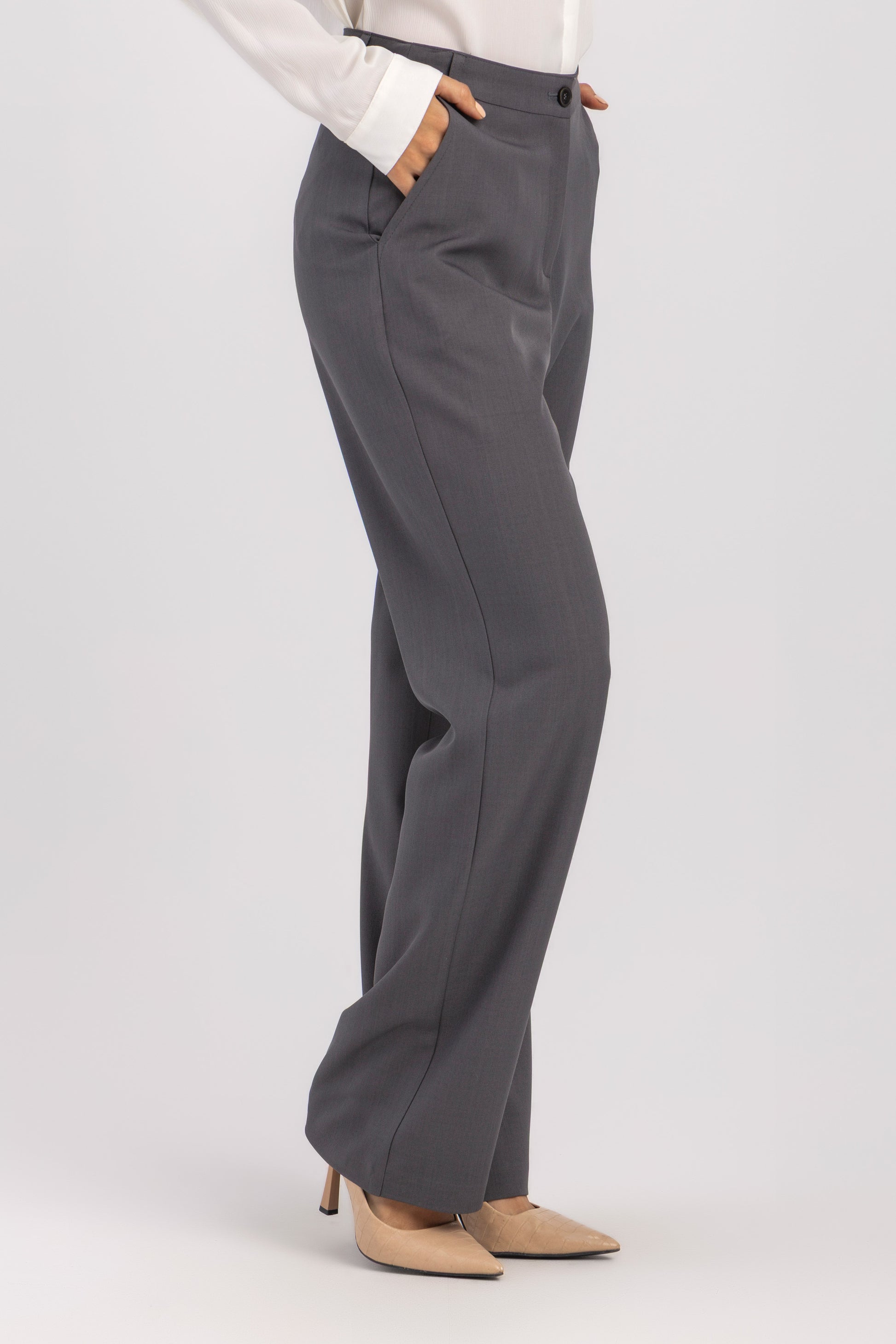 Straight-Leg Tailored Trousers