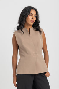 Women's Fitted V-Neck Tailored Vest