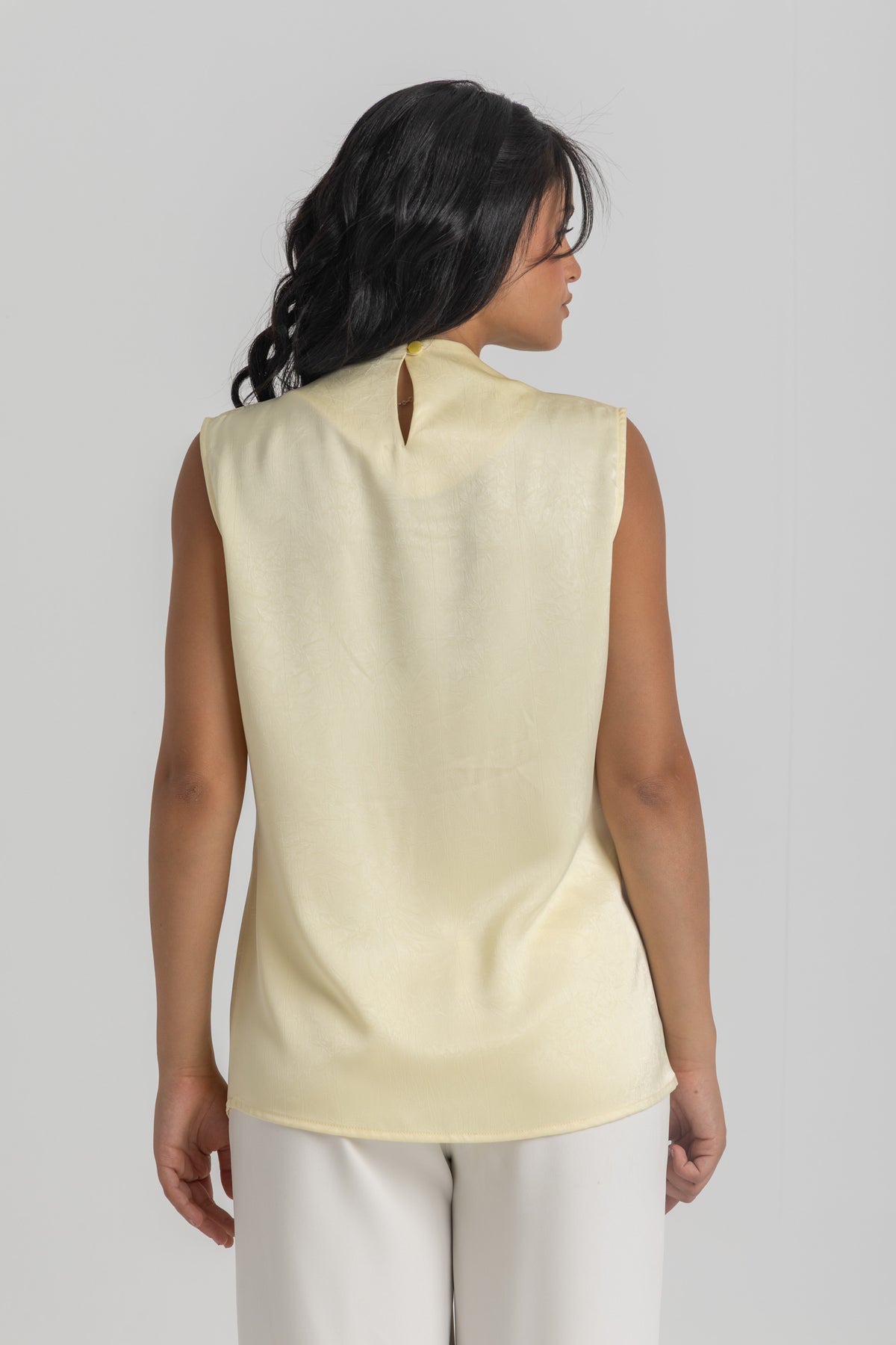 Women’s Sleeveless Cowl-Neck Satin Top