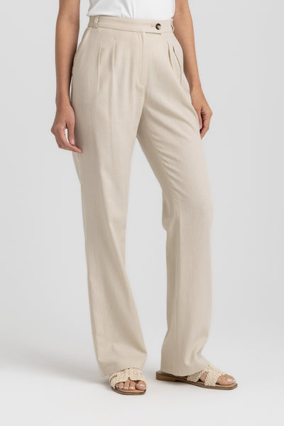 Pleated Wide Leg Trousers