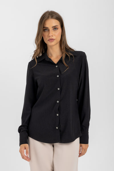 Classic Button-Down Shirt | Long Sleeve | Black | ESLA