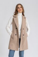 ESLA Women’s Woolen Sleeveless Vest – Modern Elegance